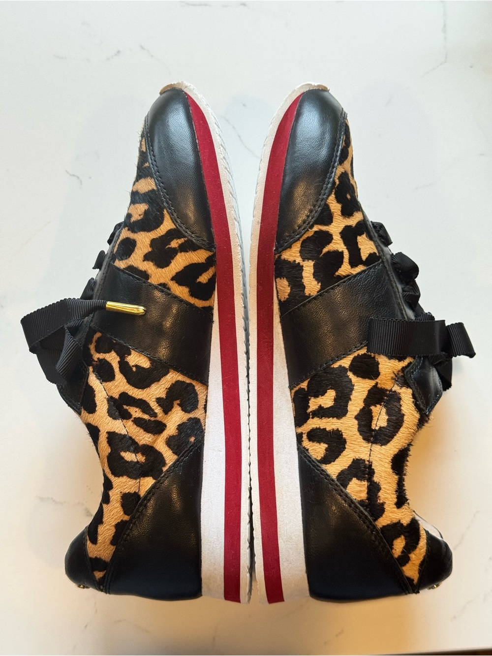 Kate Spade New York Sidney Leopard Calf Hair Jogger Sneakers 7M